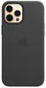 Etui Skórzane Apple iPhone 12 Pro Max MHKM3ZM/A Czarne Black MagSafe Plecki