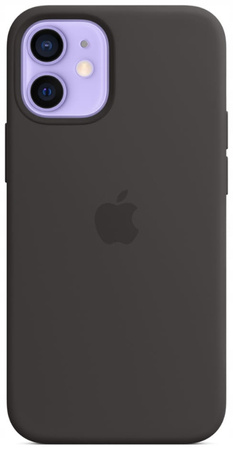 Etui Apple iPhone 12 Mini Czarne Black MHKX3ZM/A MagSafe Plecki Silikonowe