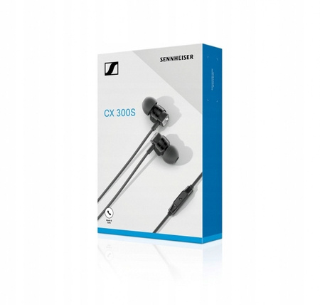 Słuchawki Dokanałowe Sennheiser CX 300S Czarne Black Z Pilotem Mikrofon