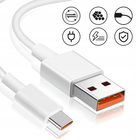 Kabel Xiaomi 120W / 6A USB-C TYP-C Do REDMI PRO Mi TURBO QC 4.0 Fast Charge