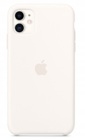 Oryginalne Etui Silikonowe Apple iPhone 11 Białe MWVX2ZM/A White Plecki