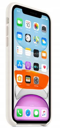Oryginalne Etui Silikonowe Apple iPhone 11 Białe MWVX2ZM/A White Plecki