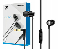 Słuchawki Dokanałowe Sennheiser CX 300S Czarne Black Z Pilotem Mikrofon