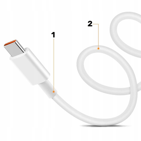 Kabel Xiaomi 120W / 6A USB-C TYP-C Do REDMI PRO Mi TURBO QC 4.0 Fast Charge