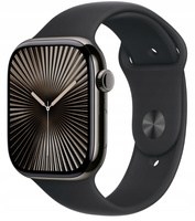 Oryginalny Pasek Apple Watch 46MM M/L MXM43ZM/A Czarny Black Silikonowy