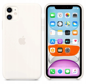Oryginalne Etui Silikonowe Apple iPhone 11 Białe MWVX2ZM/A White Plecki