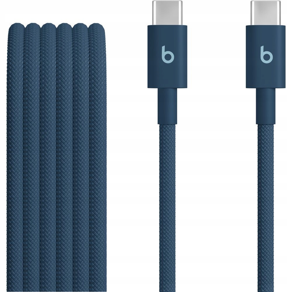 Kabel Apple Beats USB typ C - USB-C 1,5M Niebieski Navy Nylonowy Pleciony