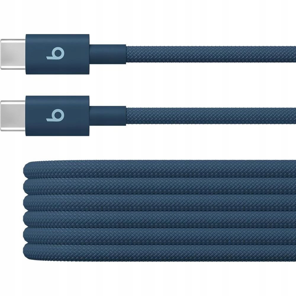 Kabel Apple Beats USB typ C - USB-C 1,5M Niebieski Navy Nylonowy Pleciony
