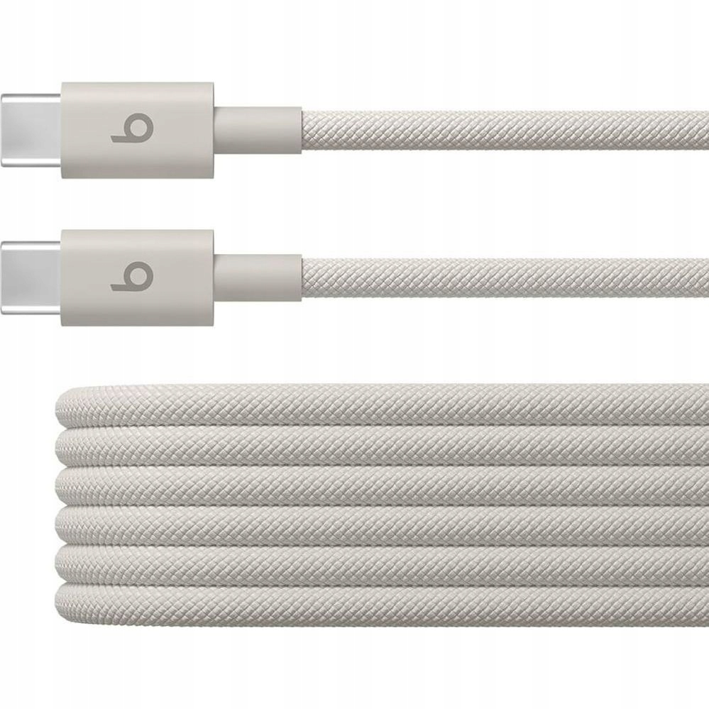 Kabel Apple Beats USB typ C - USB-C 1,5M Beżowy Stone Nylonowy Pleciony