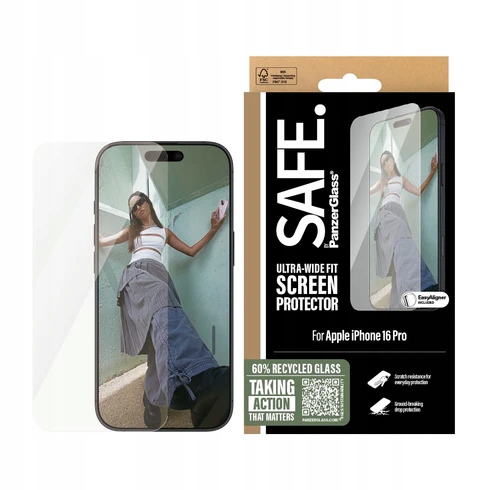 Szkło Hybrydowe Panzerglass Do Apple iPhone 16 Pro Mocne Screen Protector