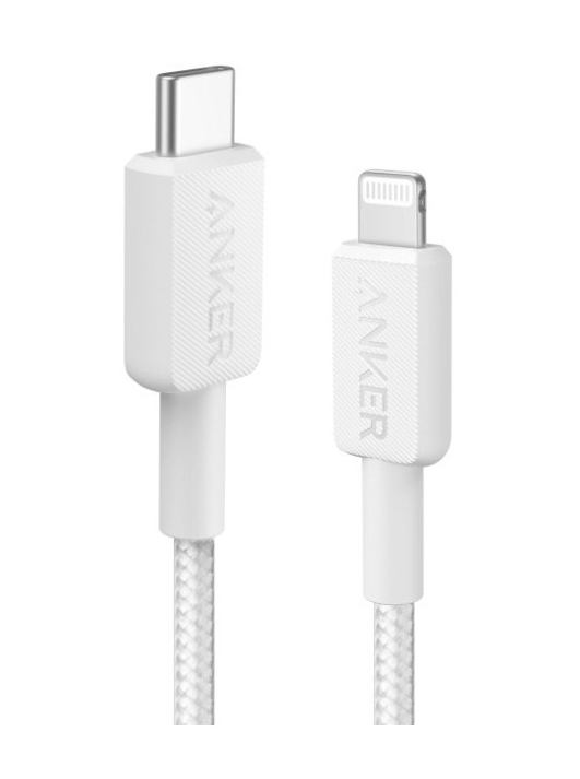 Kabel Anker 322 USB-C Do Lightning Pleciony 0,9mM Biały Certyfikat MFi