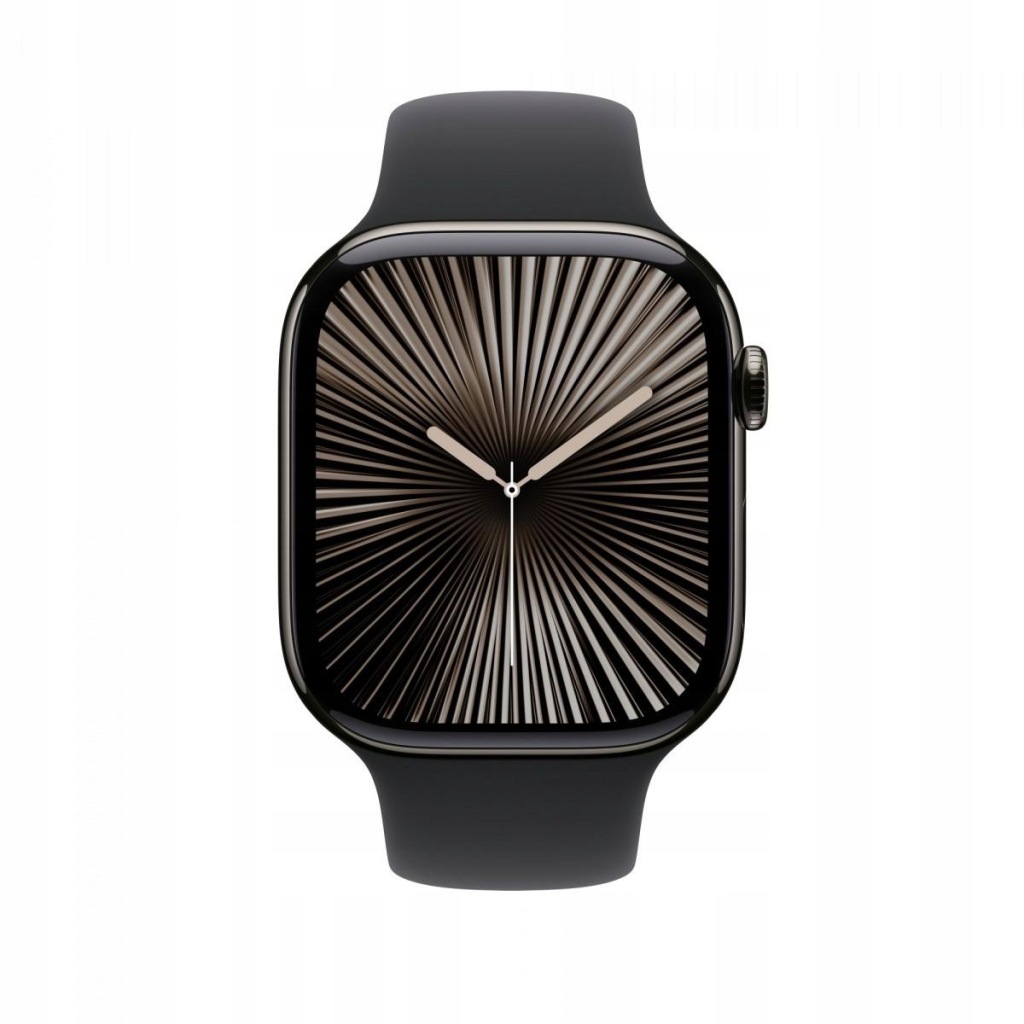 Oryginalny Pasek Silikonowy Apple Watch 46mm Czarny Black Sport Band M/L