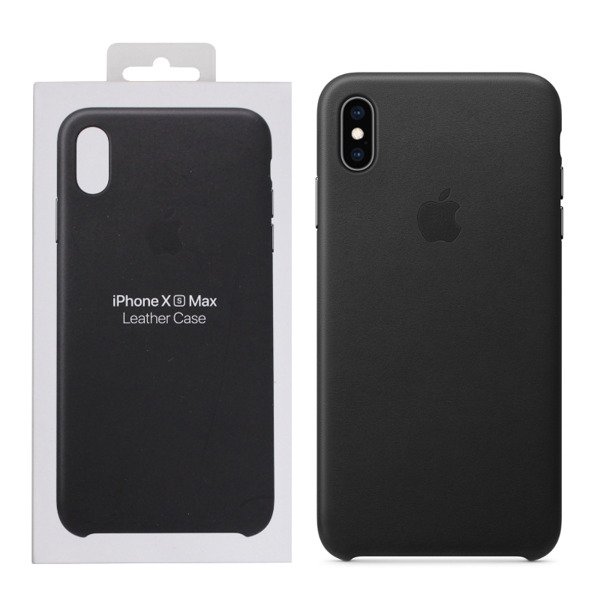 Etui Skórzane Apple iPhone Xs Max MRWT2ZM/A Czarne Black Leather Case